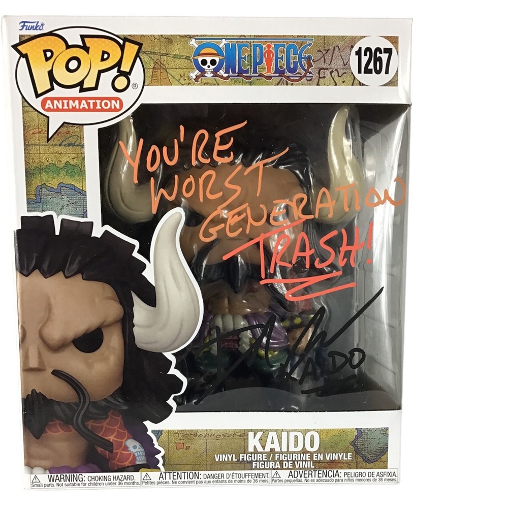 💙❤️ Autographed Funko Pop Super One piece Kaido  Sign By DAVID SOBOLOV